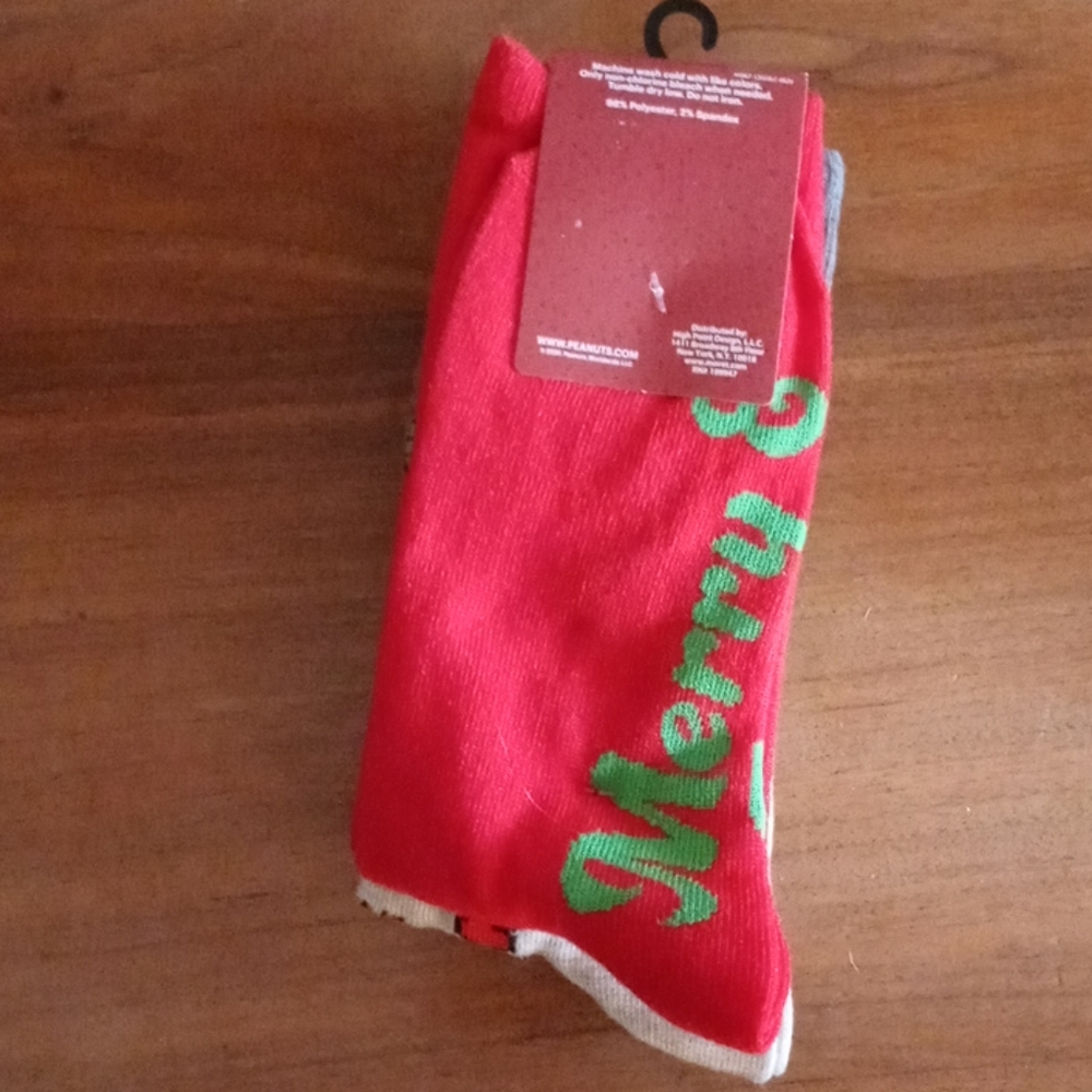 Snoopy Christmas Socks - Picture 2 of 2